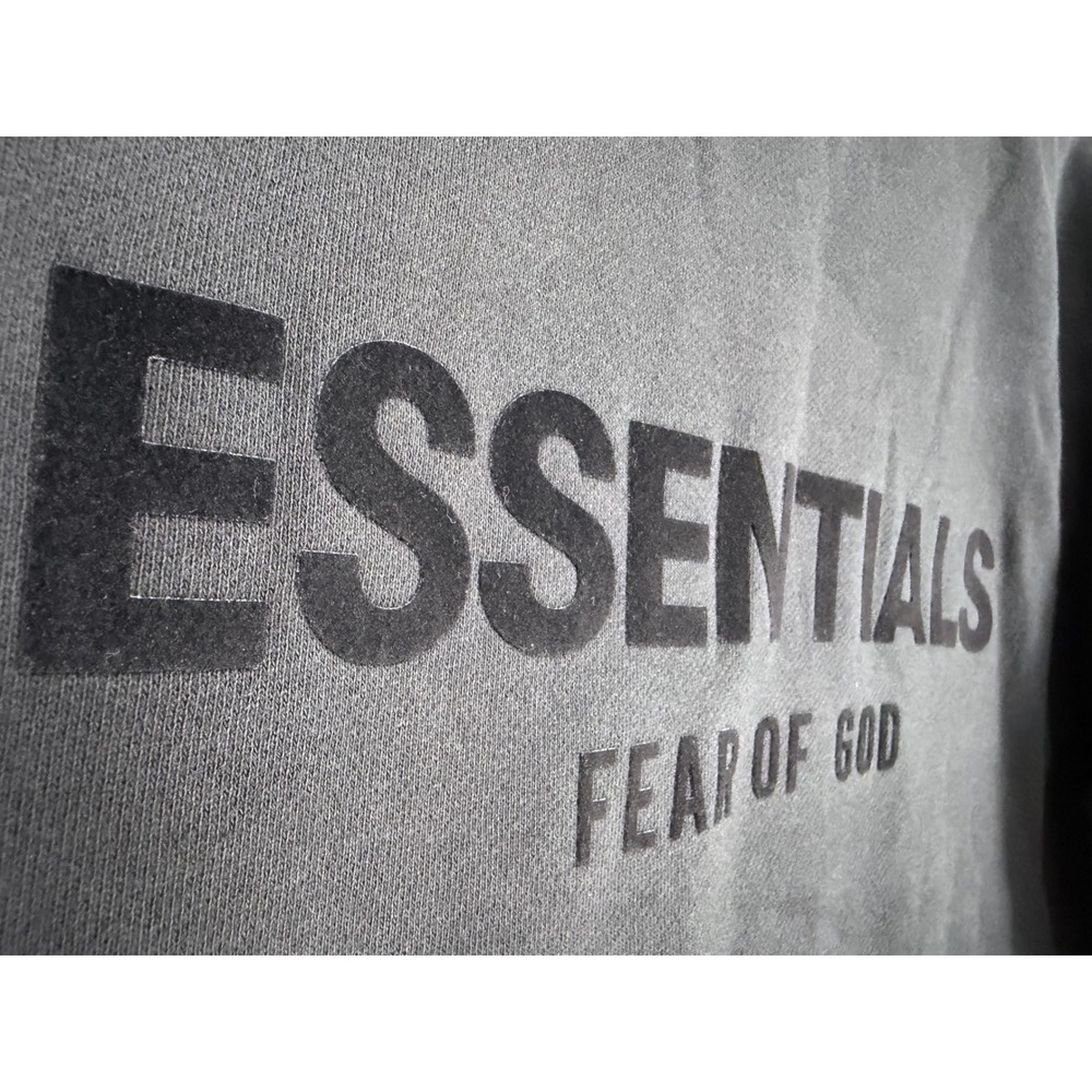 Fear of God Essentials Sweatshirt Mens Size S Black Logo Crewneck Fleece New - Picture 4 of 13